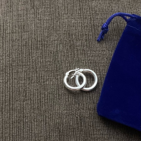 925 sterling silver hoop earrings - Picture 2 of 5